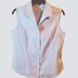 Jones New York Women's Pinstriped Blouse